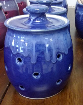 garlic holder blue